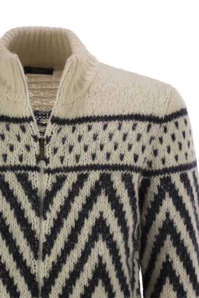 Peserico Men's Alpaca And Cotton Yarn Jersey In Beige