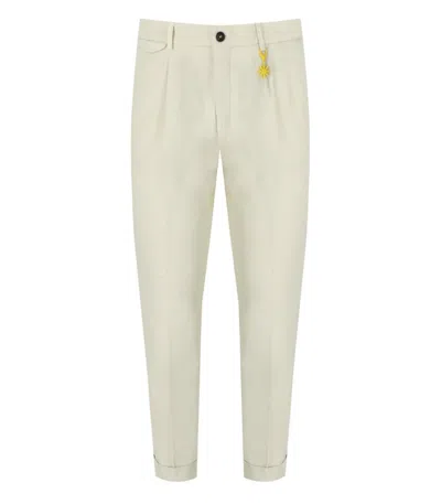 MANUEL RITZ MANUEL RITZ SKINNY CREAM TROUSERS 