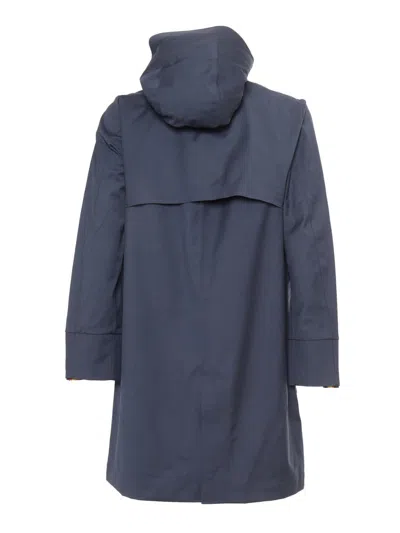 K-way Poirol Tech Wool Blend Down Jacket In Blue