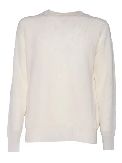 Ballantyne Ribbed Sweater In White