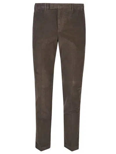 Pt Torino Trousers Back Side Pockets Loops In Brown