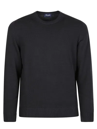 Drumohr Rasato Tubico Sweater In Black