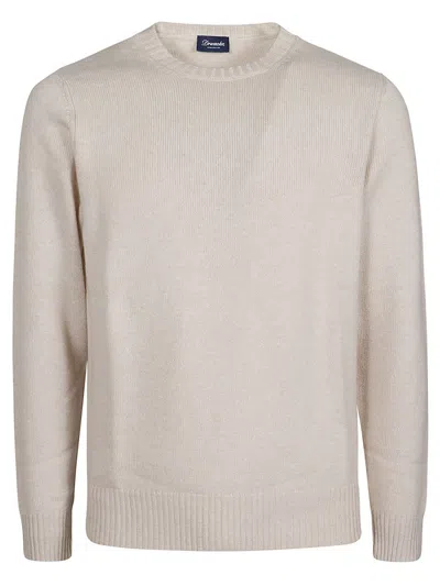 Drumohr Round Neck Sweater In Beige