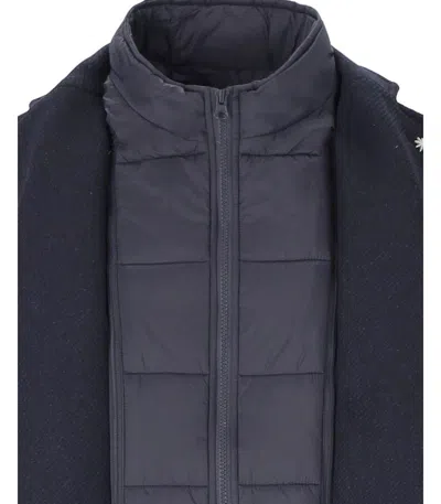 Manuel Ritz Melange Blue Coat In Blue