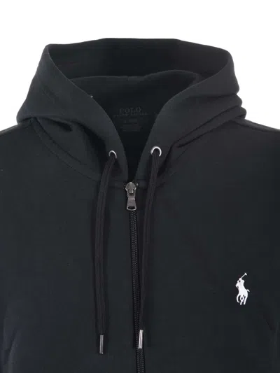 Shop Polo Ralph Lauren Cotton Blend Sweatshirt In Black
