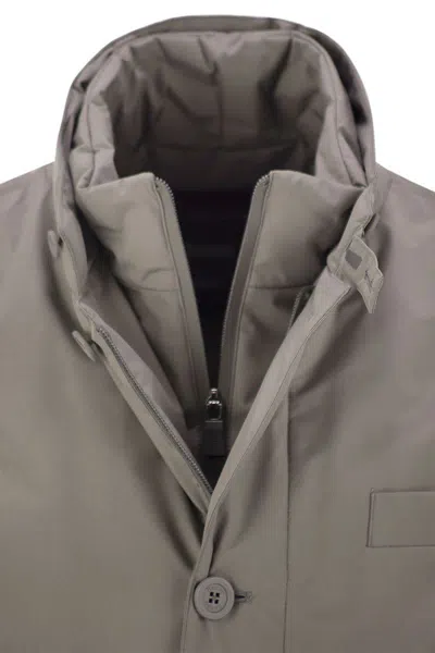 Herno 2-layer Goretex Laminar Blazer In Grey