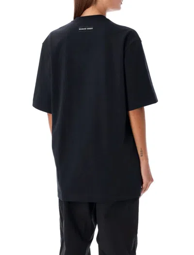 Marine Serre Moon Logo Tshirt In Black