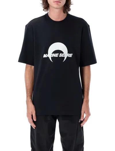 Marine Serre Moon Logo Tshirt In Black