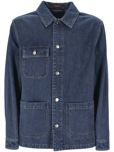 Gucci Collared Button In Blue/mix