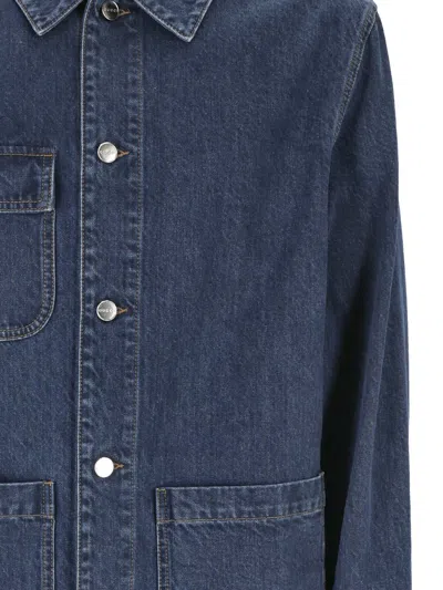 Gucci Collared Button In Blue/mix
