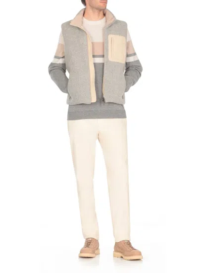Peserico Merino Crewneck Sweater In Multicolour