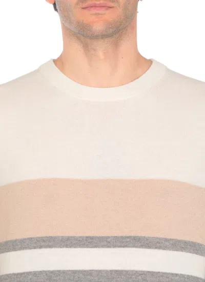 Peserico Merino Crewneck Sweater In Multicolour