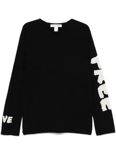 Comme Des Garçons Long-sleeved Sweater In Black