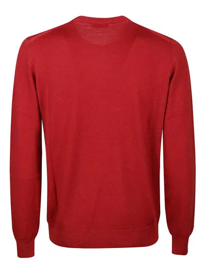 Drumohr Crewneck Wool Sweater In Red