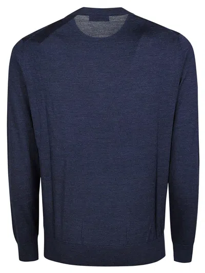 Ballantyne Plain Sweater In Blue