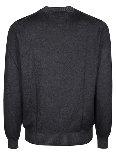 Fay Round Neck Sweater In Black