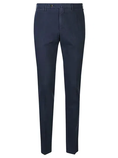 Pt Torino Slim Light Stretch Gabardine Pants In Blue