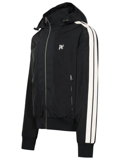 PALM ANGELS PALM ANGELS TRACK JACKET IN BLACK NYLON 