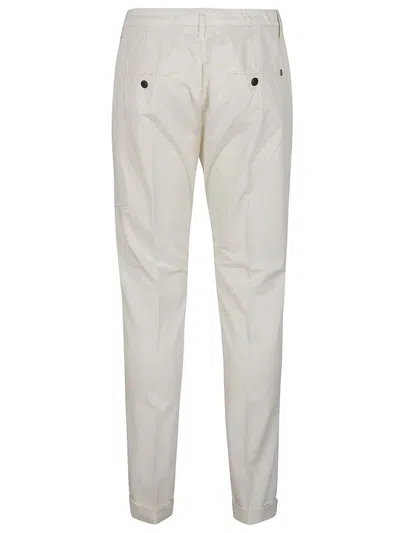 Dondup Trousers Back Pockets Belt Loops Side Pockets In White