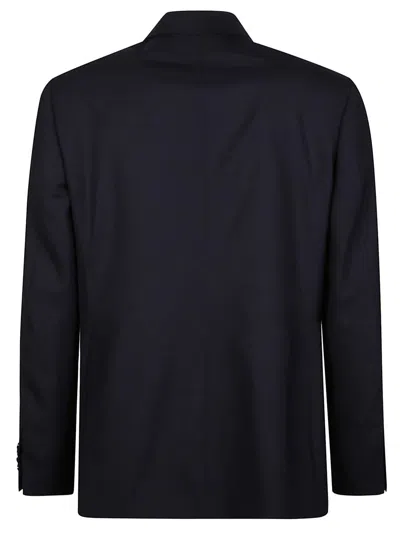 Lardini Single-button Wool Suit In Blue