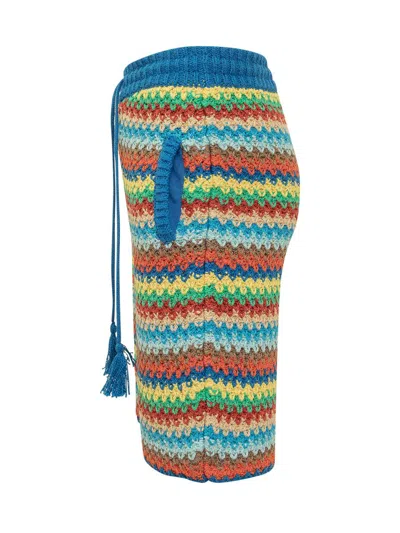 Alanui Knitted Shorts In Multicolor