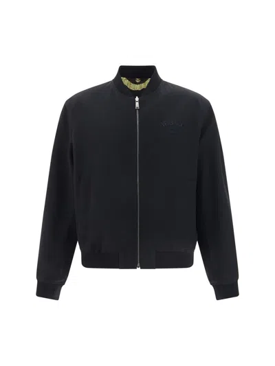 Versace Wild Barocco Reversible Bomber Jacket In Multicolour