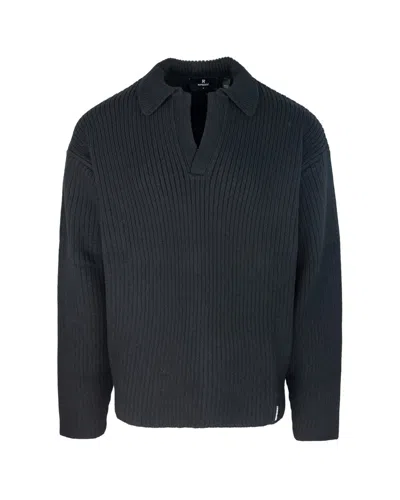 Represent Knitted Polo. In Black
