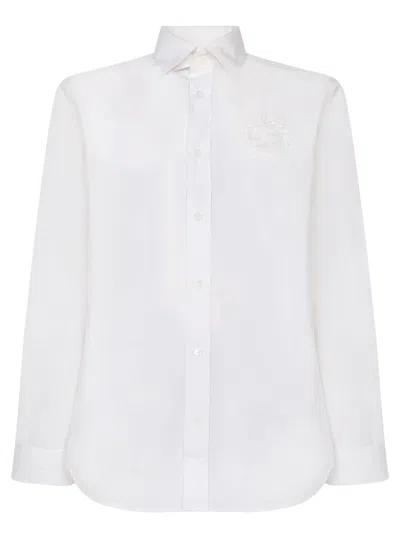Burberry White Nylon Shirt In Brown