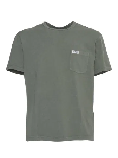 Fay Green Military T-shirt In Beige
