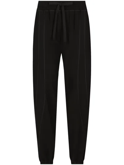 Dolce & Gabbana Canvas Pant With Back Pockets And Front Pleats In Black