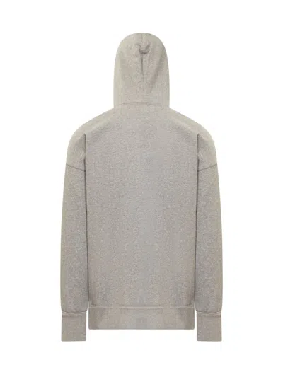 Isabel Marant Logo-print Drawstring Hoodie In Grey