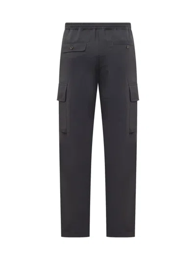 Marni Structured Cargo Pants With Contrast Stitching In Blue