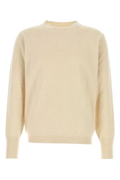 Maison Margiela Sand Cashmere Blend Sweater In Beige O Tan