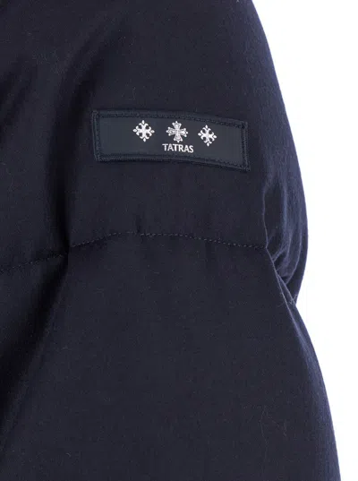 Tatras 'antoldo' Blue Down Jacket With Hood And Logo Patch In Blue