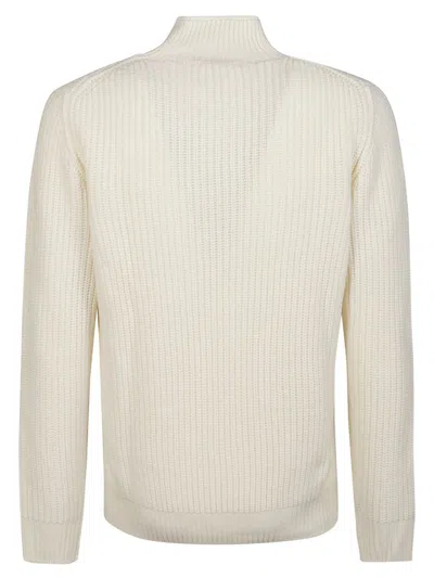 Kangra Cashmere High-neck Ribbed Wool Sweater In White