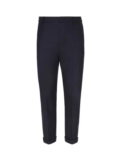 Dondup Gaubert Slim Flannel Trousers In Universo