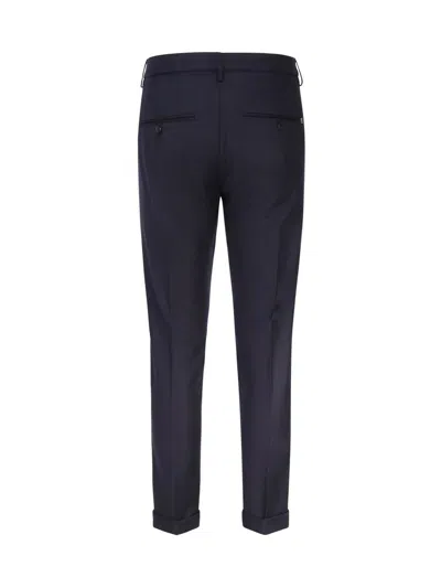 Dondup Gaubert Slim Flannel Trousers In Universo