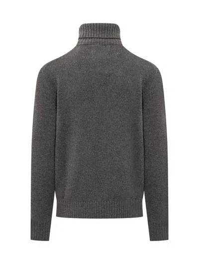 Seven Gauge Turtleneck Sweater In Grey