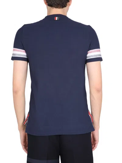Thom Browne Men's Stripes T-shirt In Blue