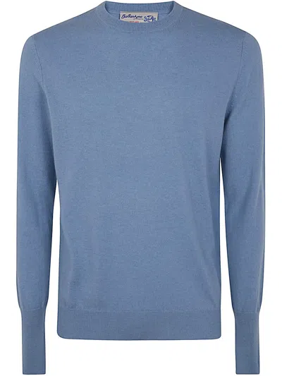 Ballantyne Roll Neck Pullover In Blue