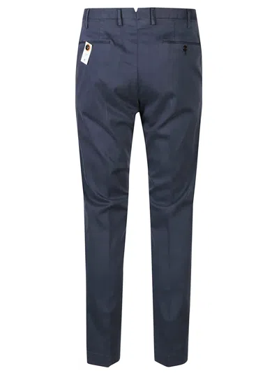 Pt Torino Tailored Cotton Trousers In Blue
