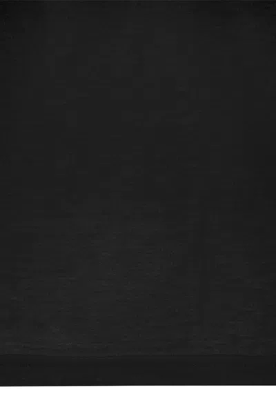 Pt Torino Round-neck Stretch T-shirt In Black