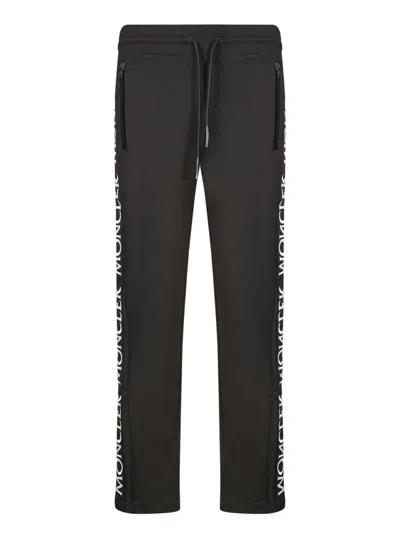 Moncler Logo Trousers, Men, Black, Size: Xl In Black