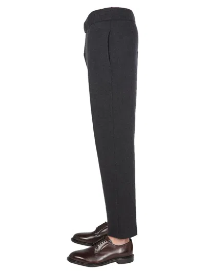 Zegna Double Knitted Jogging Pants In Grey