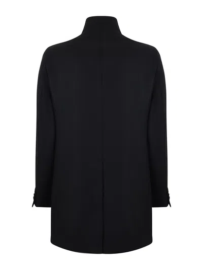 Tagliatore Gordon Asymmetric-fastening Parka Coat In Black