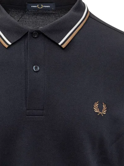Fred Perry Polo Long Sleeves In Blue