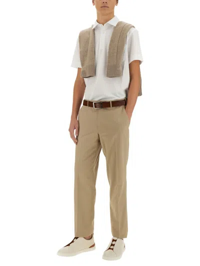 Zegna Collared Long Sleeves Shirt In White