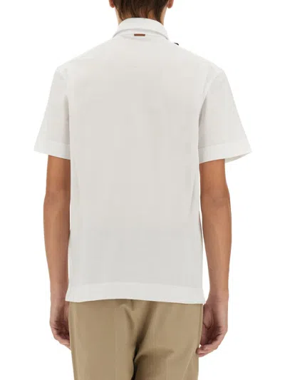 Zegna Collared Long Sleeves Shirt In White