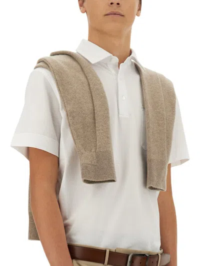 Zegna Collared Long Sleeves Shirt In White