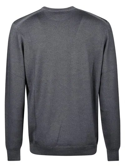 Drumohr Long Sleeve Shaved Sweater In Grey